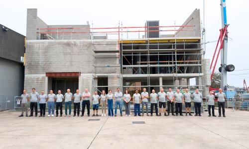 MGC Subcontracting group team photo new building